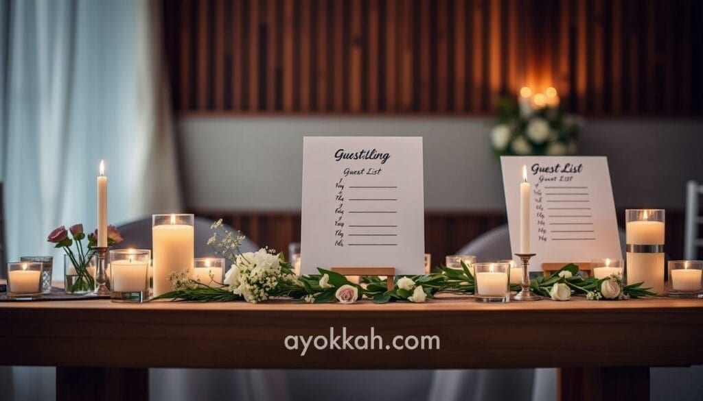 daftar tamu pernikahan kecil