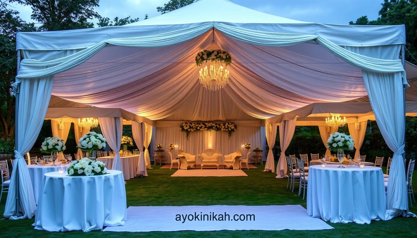 ukuran tenda pernikahan
