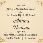 Contoh Penulisan Nama Orang Tua di Undangan Pernikahan