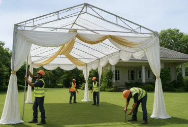 pemasangan tenda pernikahan