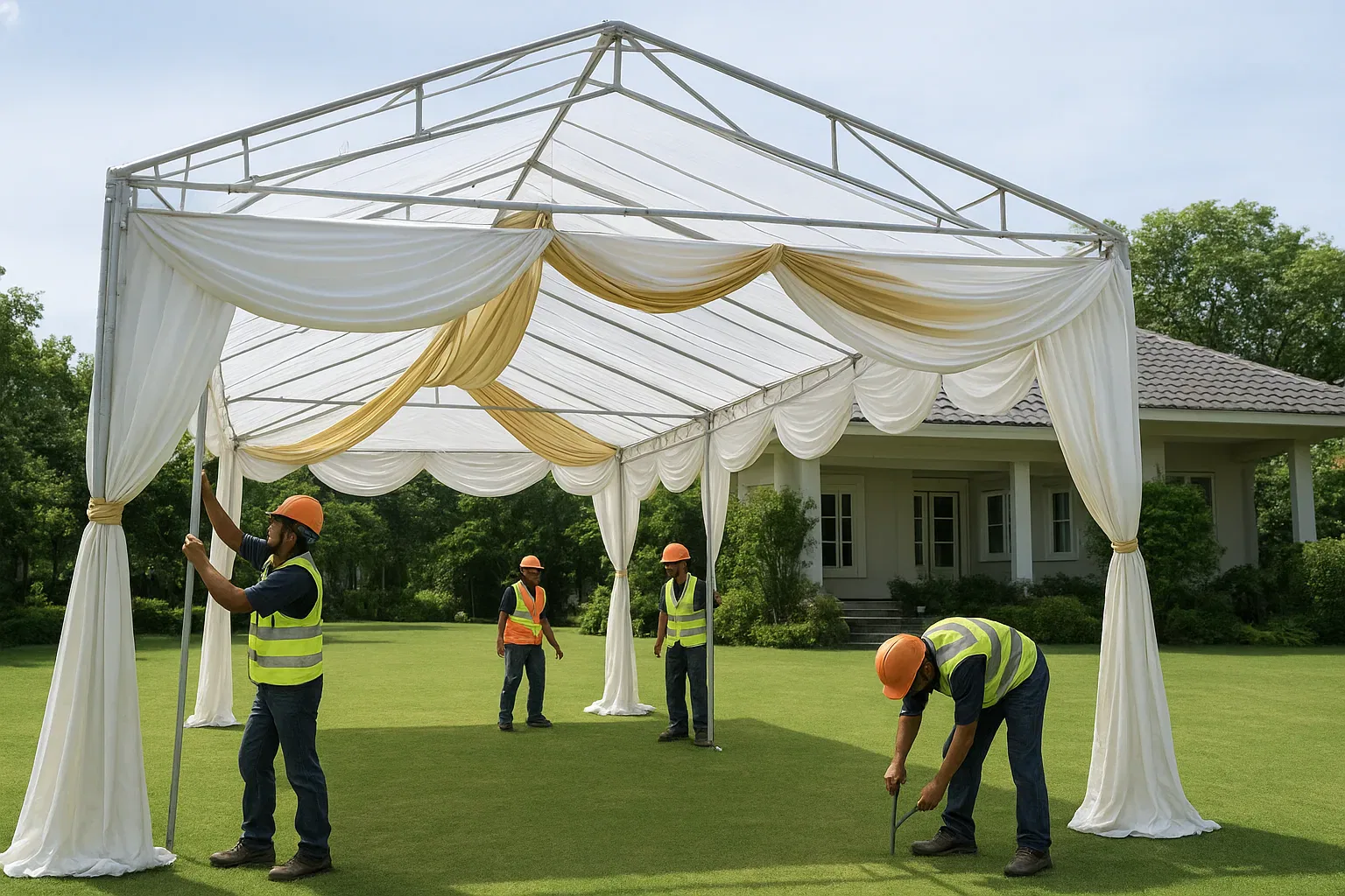 pemasangan tenda pernikahan