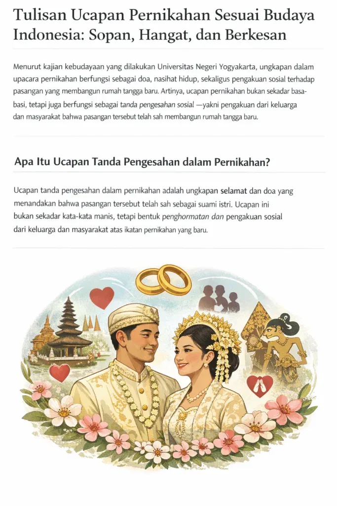 Tulisan Ucapan Pernikahan