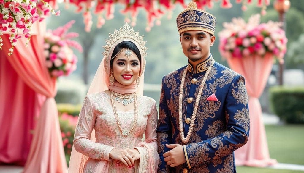 Contoh kombinasi warna baju kondangan untuk pasangan