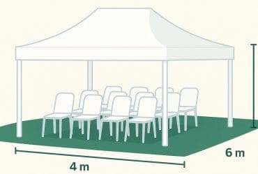 1 plong tenda berapa meter