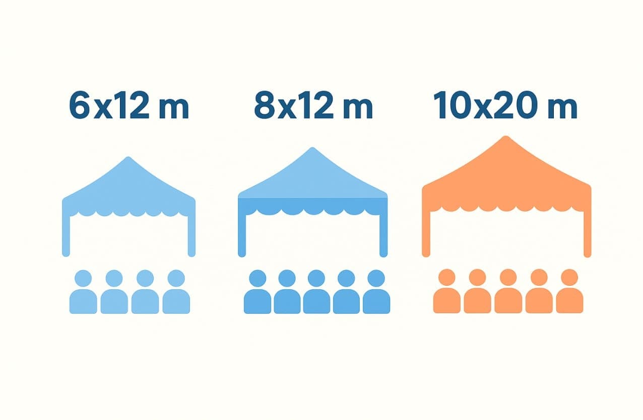 Infografis Perbandingan Ukuran Tenda Hajatan Populer ukuran tenda hajatan