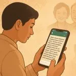 Ilustrasi pesan WhatsApp doa restu pernikahan bahasa Jawa