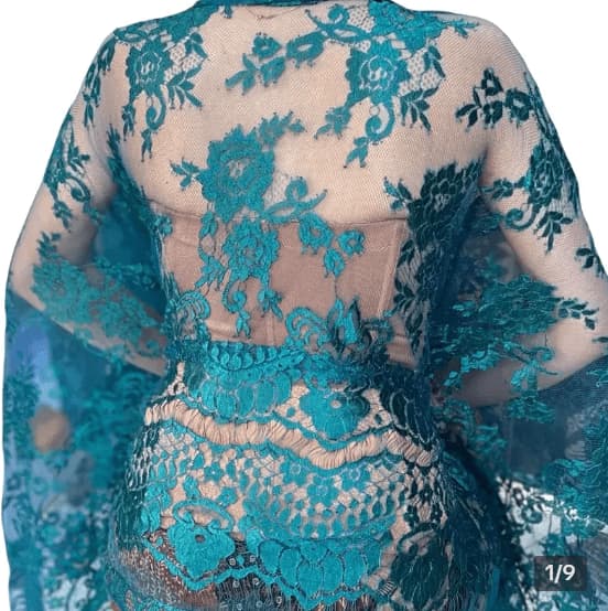 Atasan kebaya brokat warna tosca untuk kondangan malam