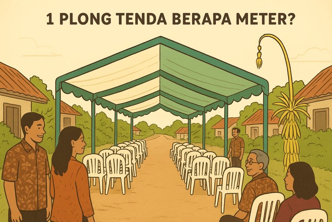 Ilustrasi Hajatan Kampung dengan 1 Unit Tenda 4 × 6 Meter 1 unit tenda berapa meter