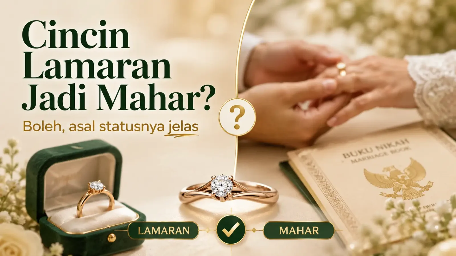 Apakah Cincin Lamaran Boleh Dijadikan Mahar
