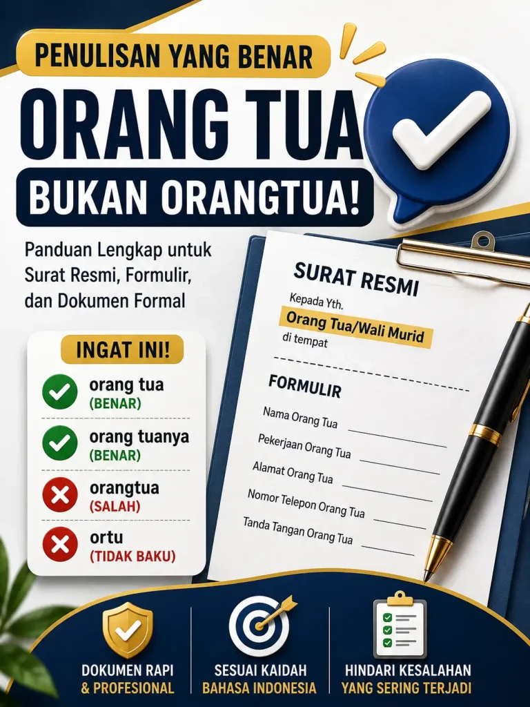 Penulisan Orang Tua yang Benar